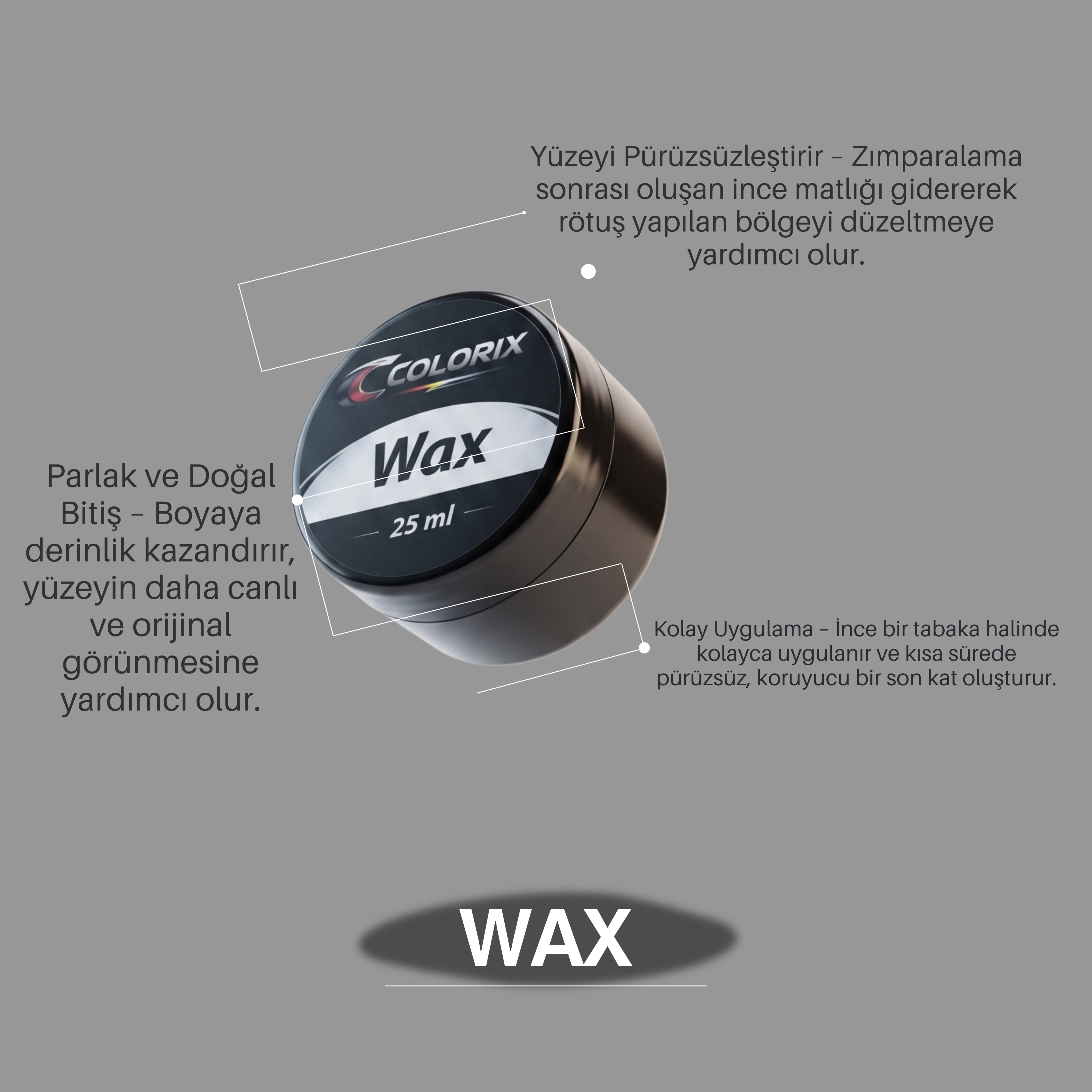 Colorix® Araç Rötuş Boya Seti – Boya Koduna Özel Çizik Onarım Seti